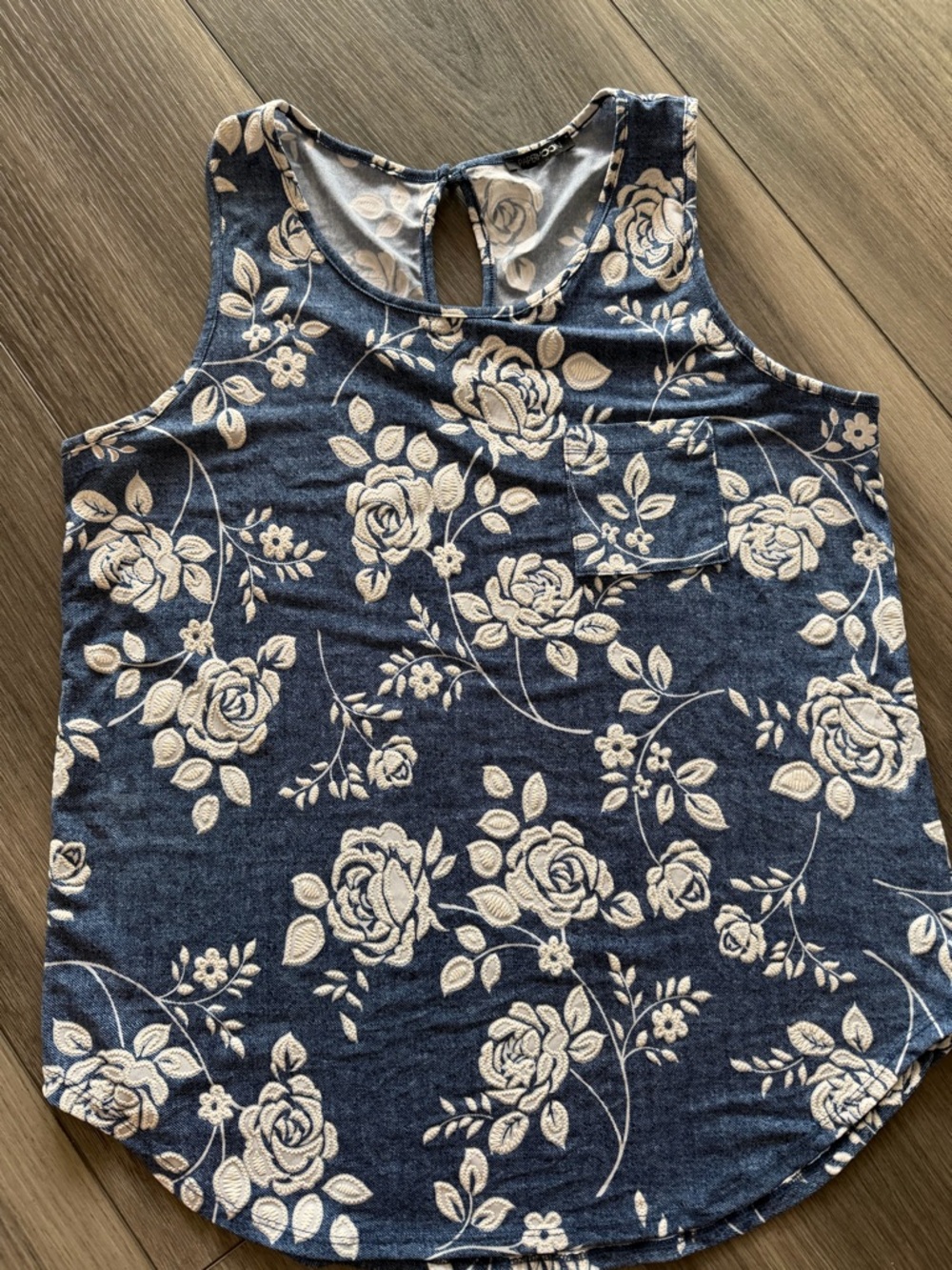 Papermoon Navy Floral Sleeveless Tank Top